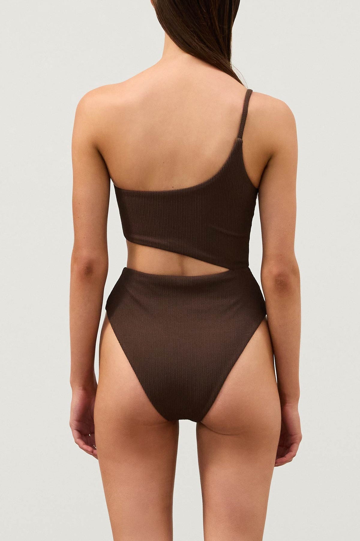 Cocoa Textured One Piece Swimsuit