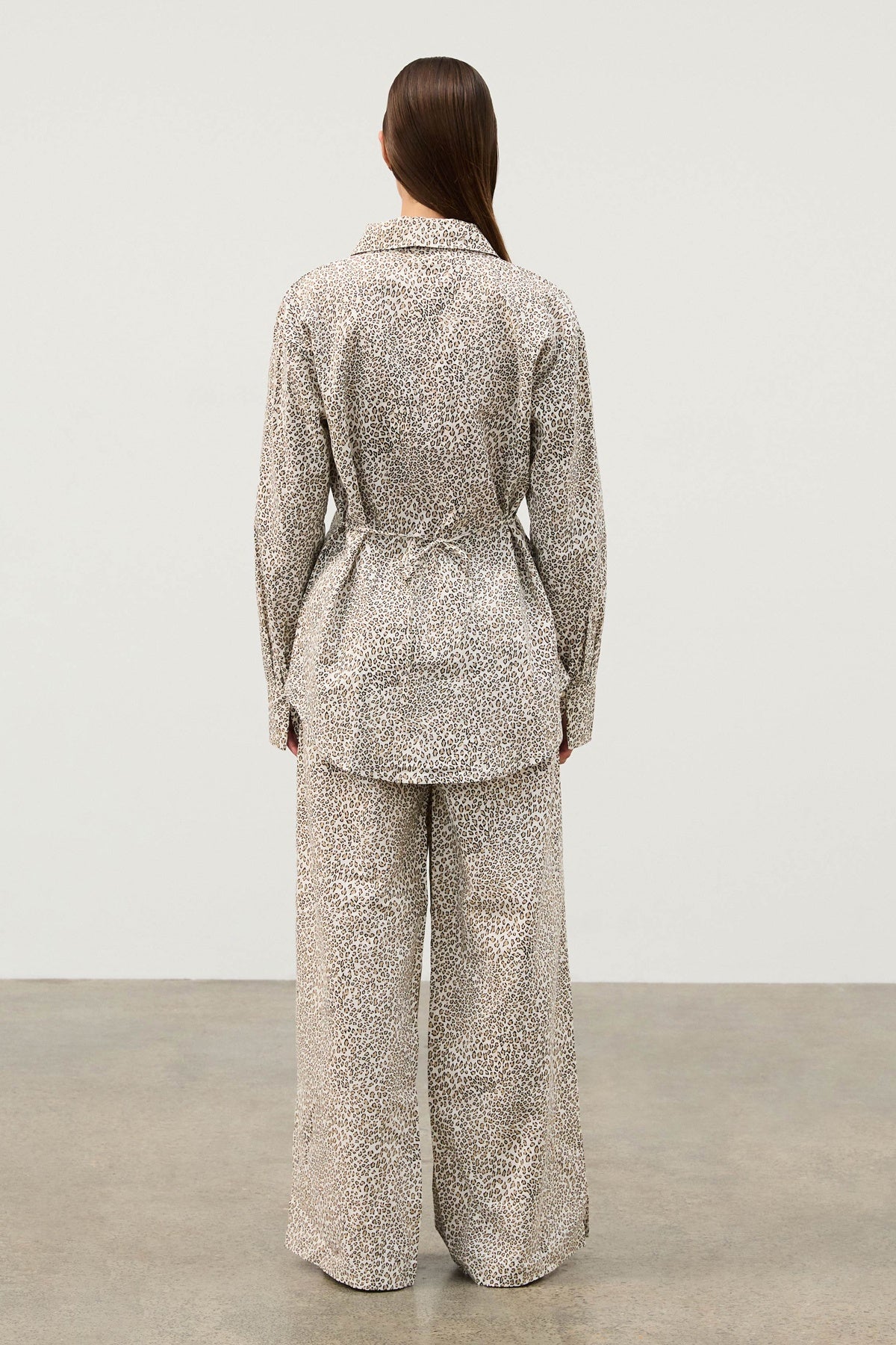 Micro Leopard Hemp Blend Pants | FINAL SALE