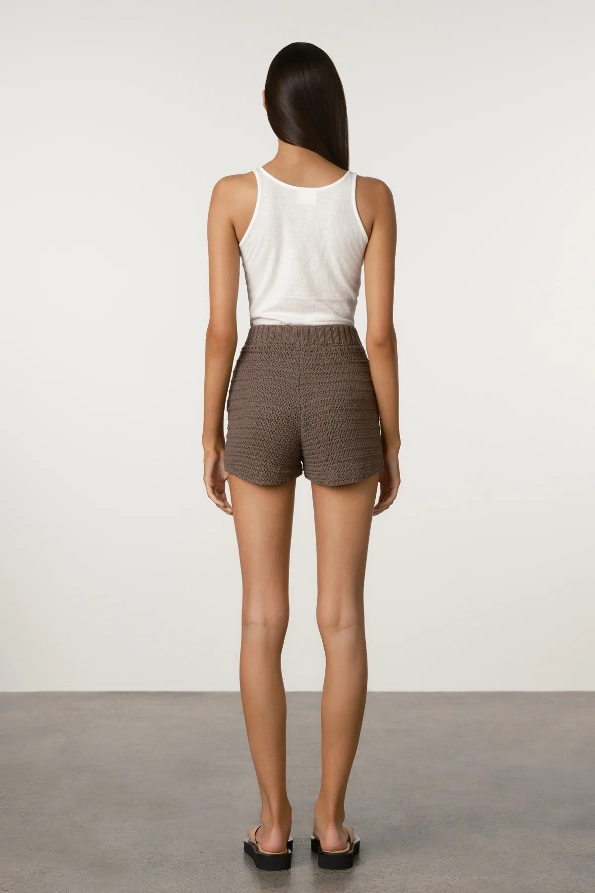 Carob Lattice Knit Shorts