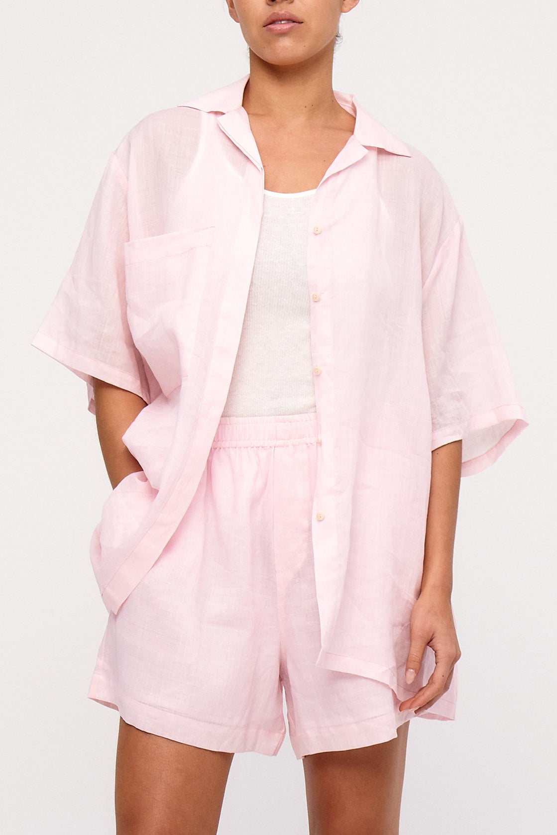 Ramie Short - Soft Pink