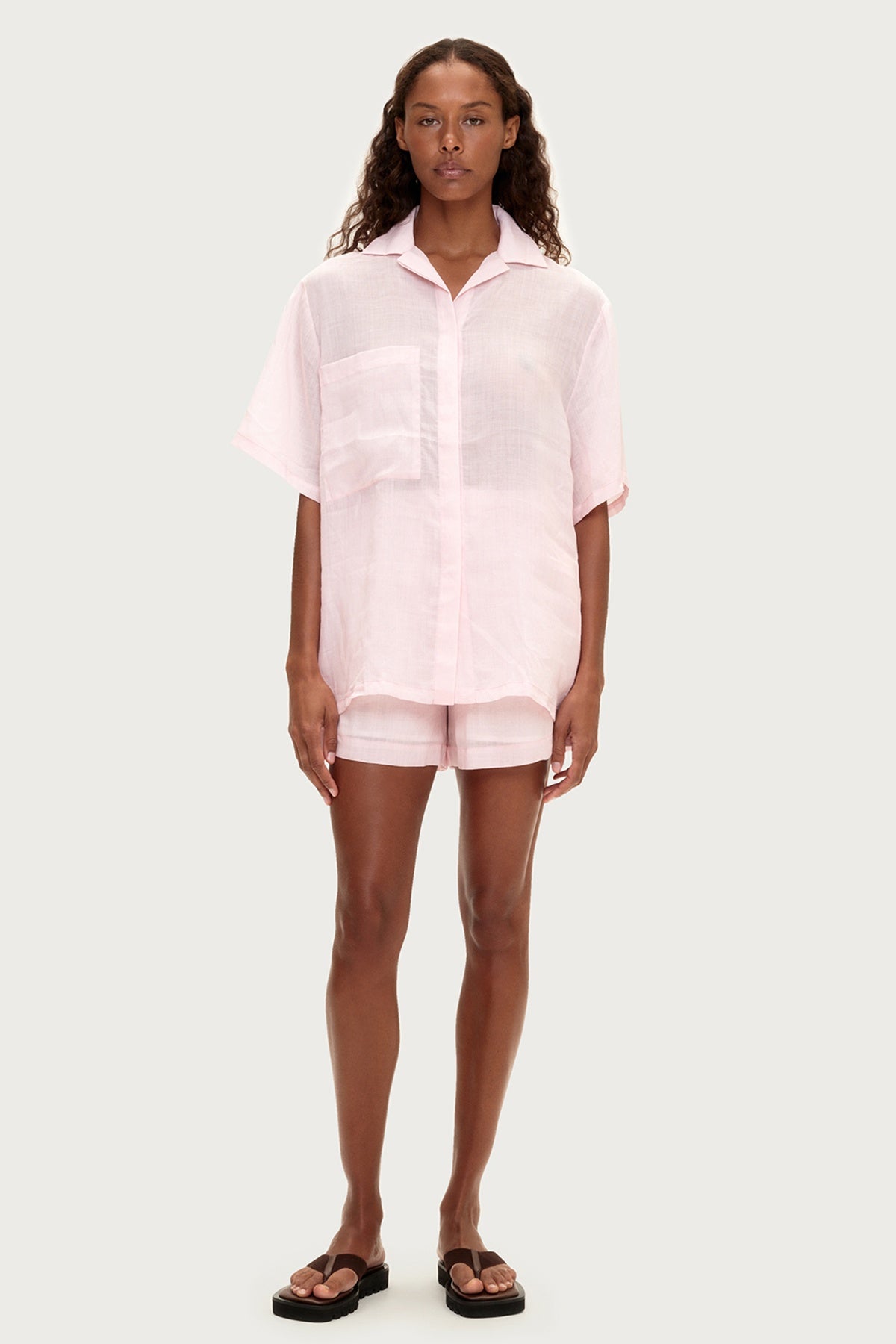 Ramie Shirt - Soft Pink