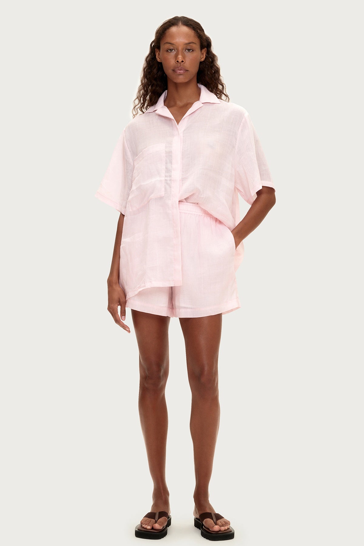 Ramie Shirt - Soft Pink