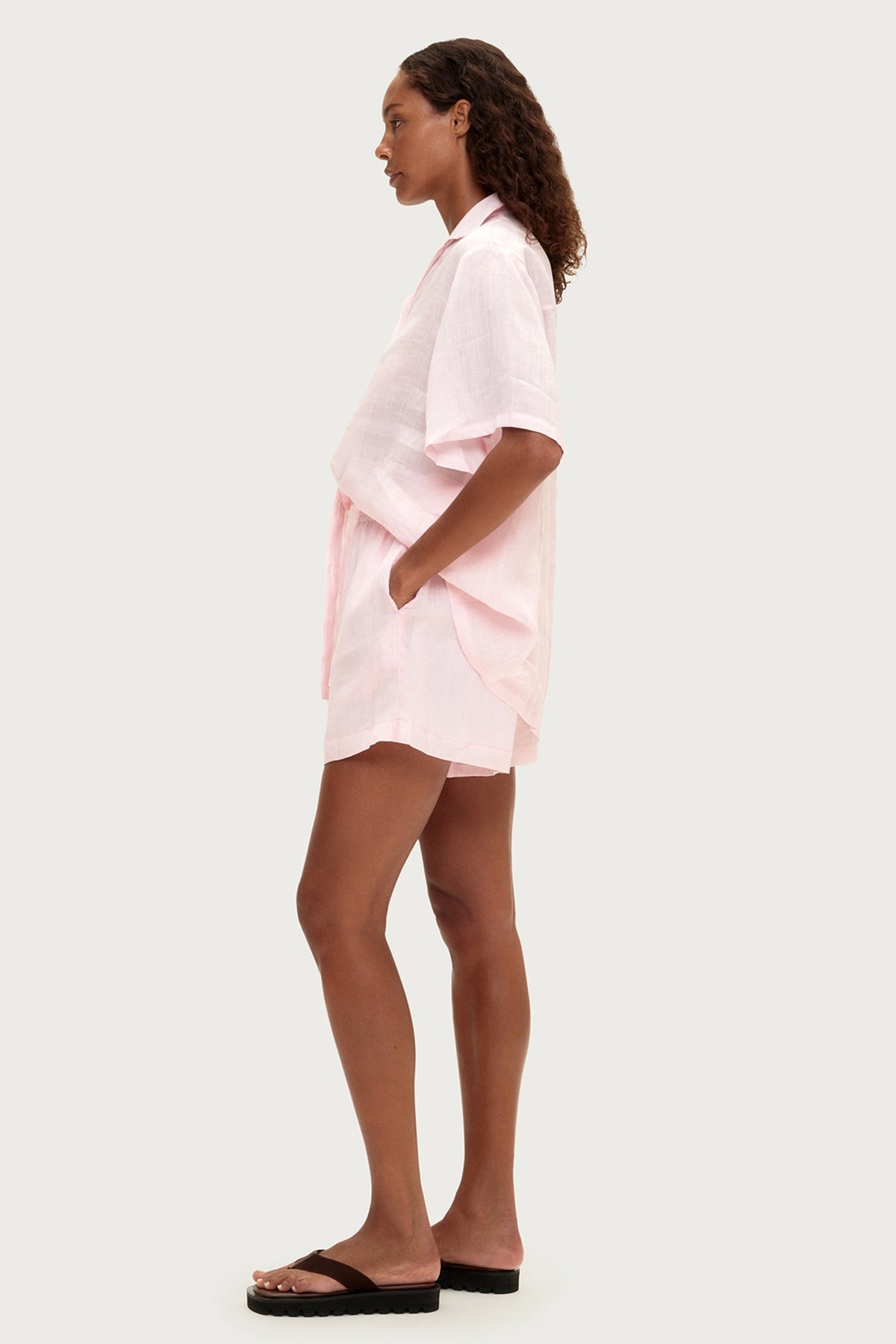 Ramie Shirt - Soft Pink