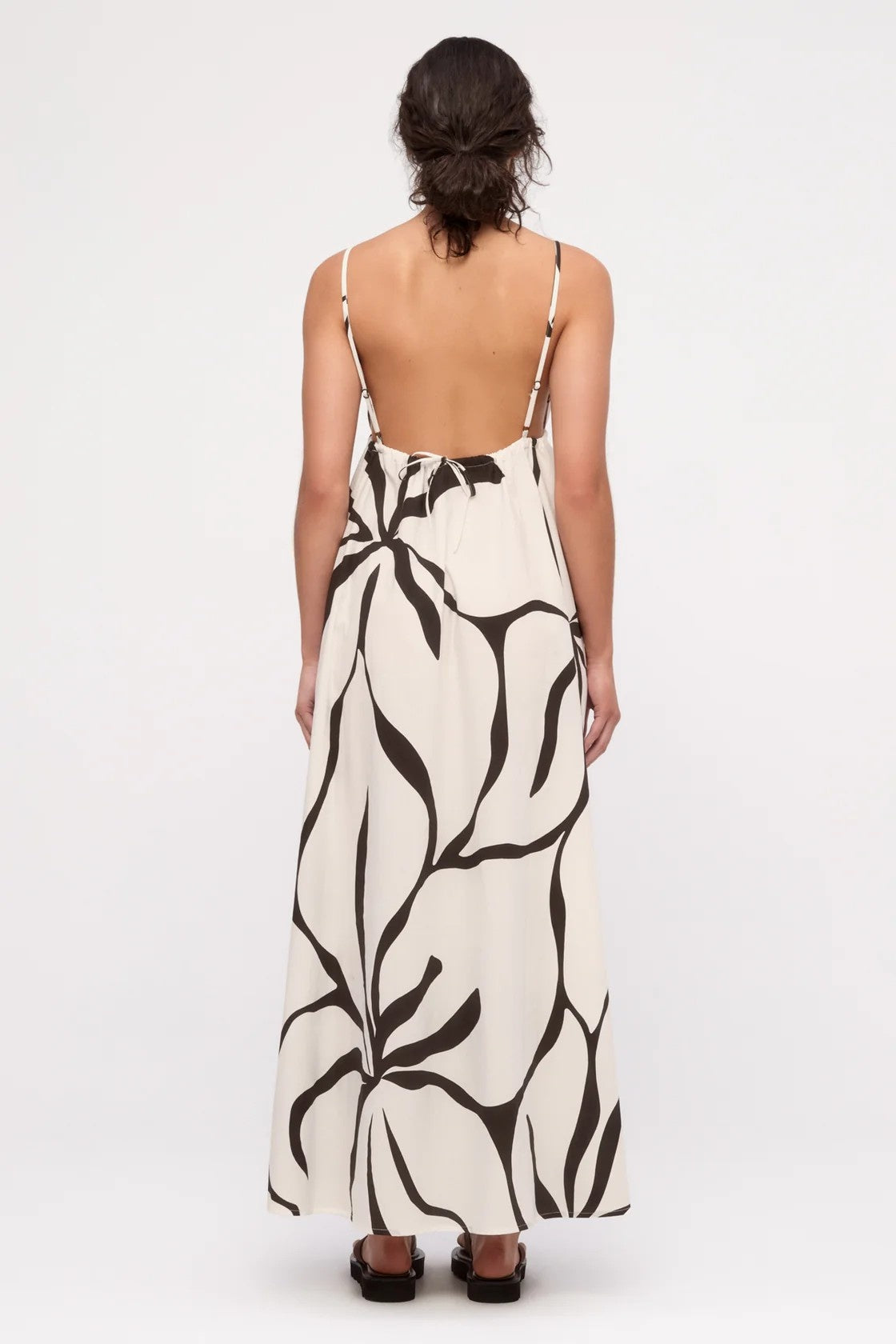 Cotton Dress - Cream Flower