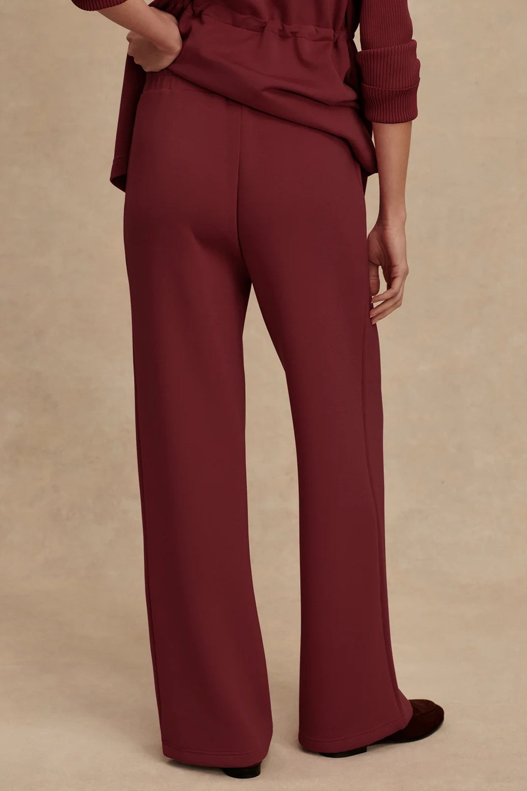 The Wide Leg Pant 30&quot; | New Maroon