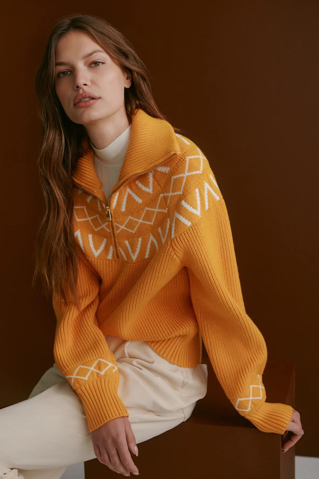 Sigrid Fairisle Half-Zip Knit