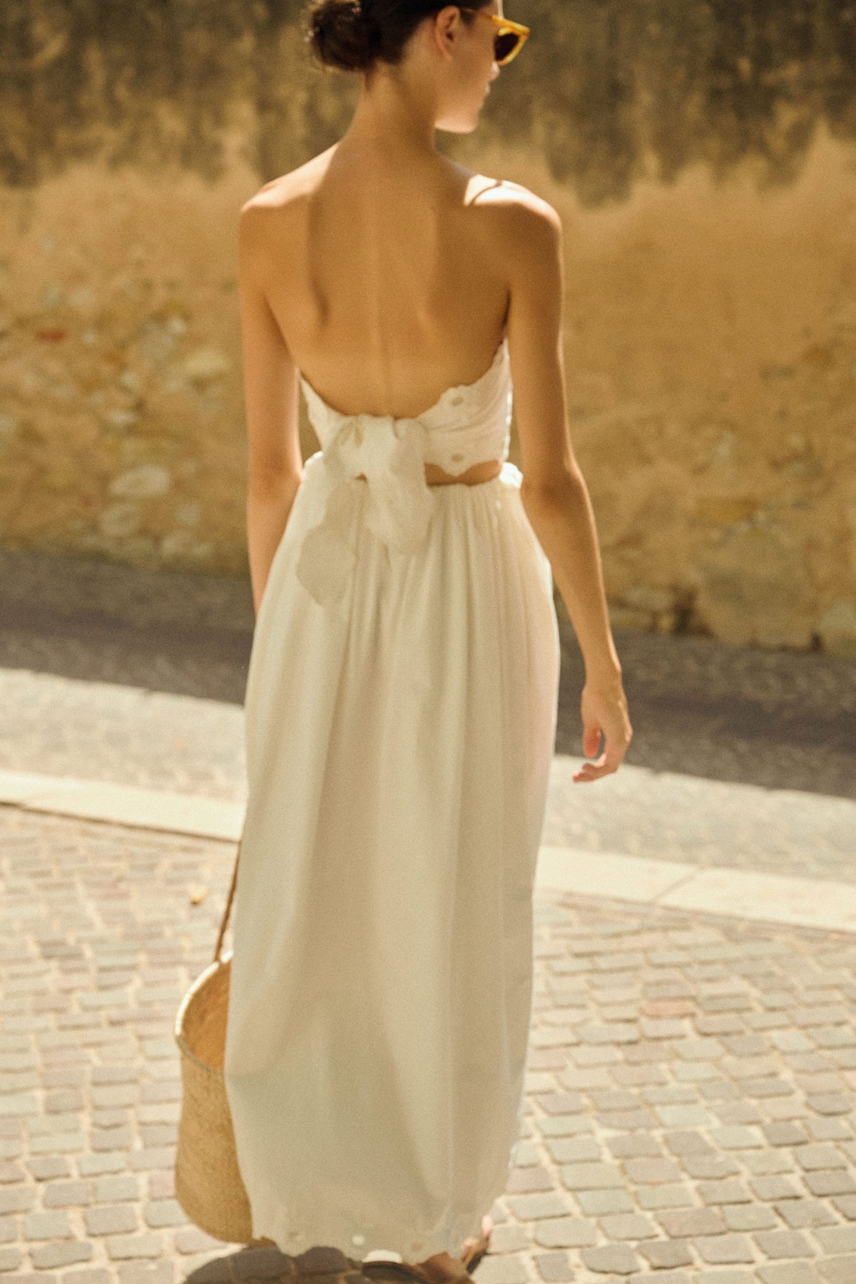 ANTOINETTE TIE TOP - VINTAGE WHITE