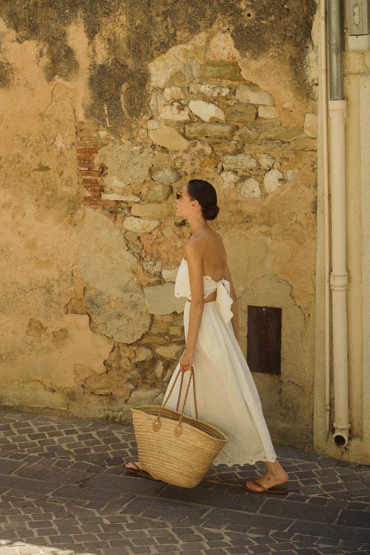 ANTOINETTE TIE TOP - VINTAGE WHITE