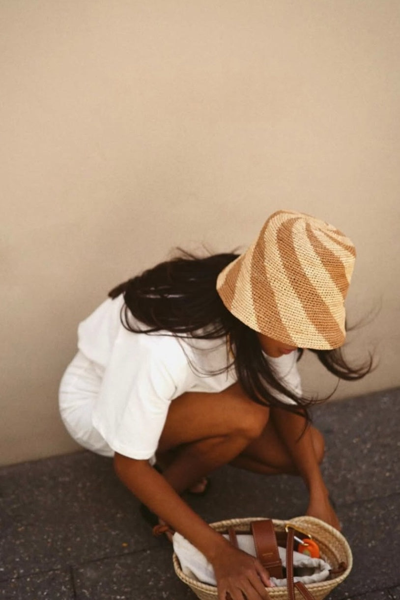 Cyla Bucket Hat | Bronze & Natural