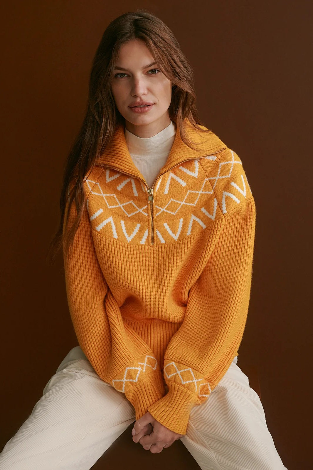 Sigrid Fairisle Half-Zip Knit