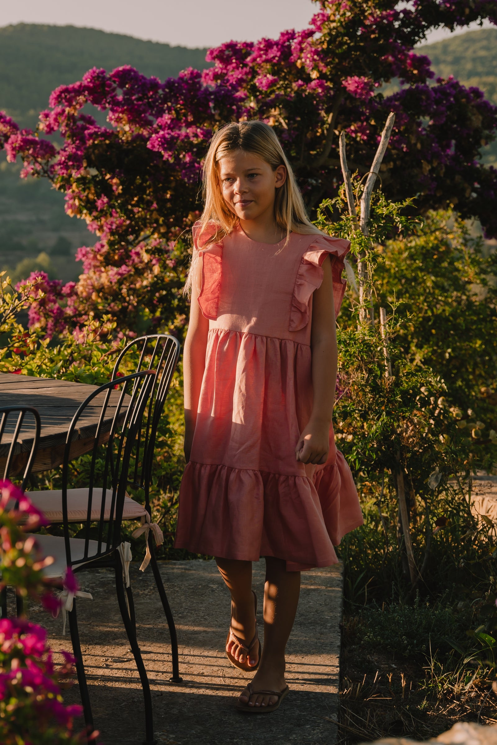 Girl's Aria Dress | Coral