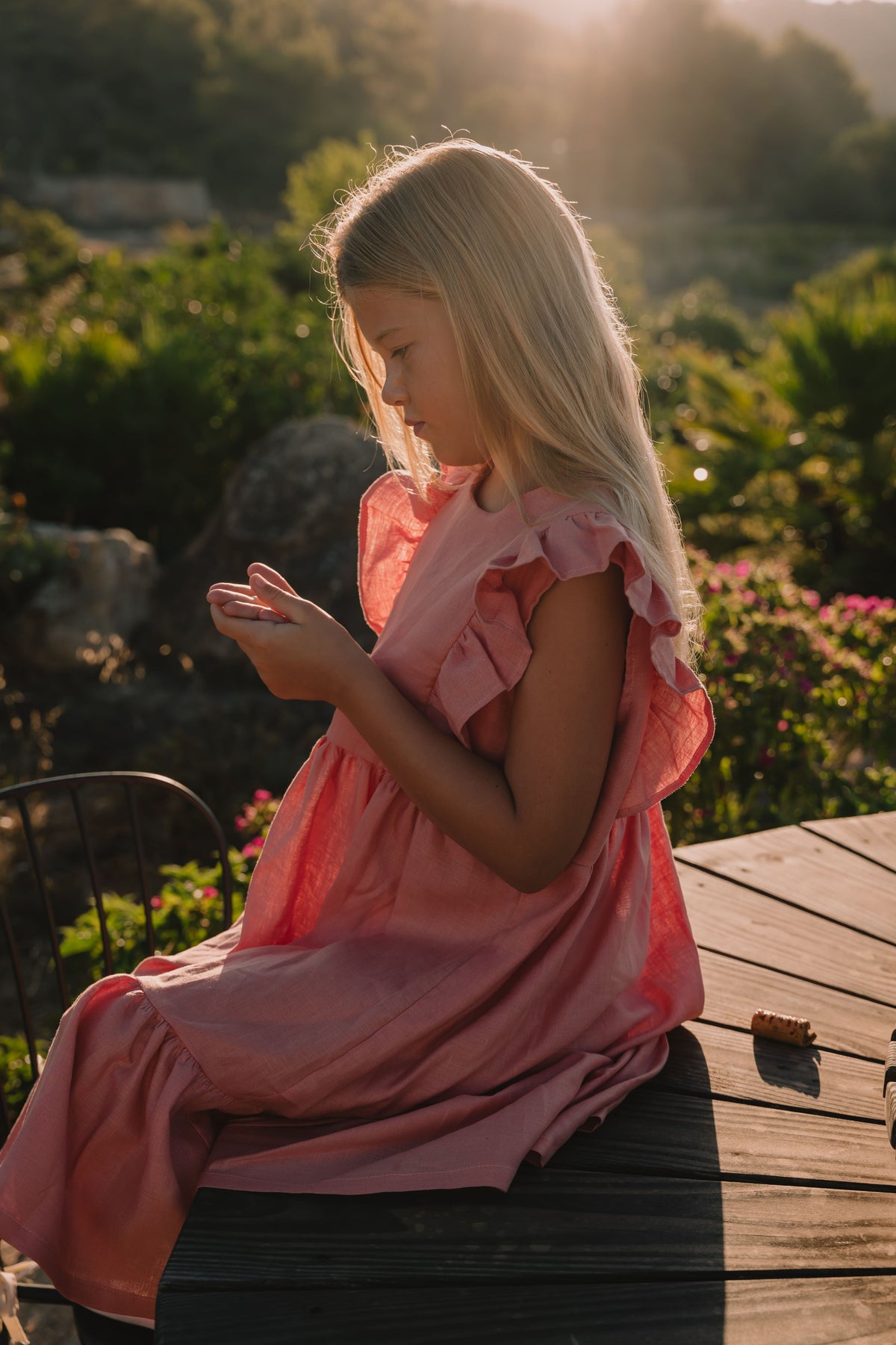 Marcia Frilled Shirt | Coral - FINAL SALE