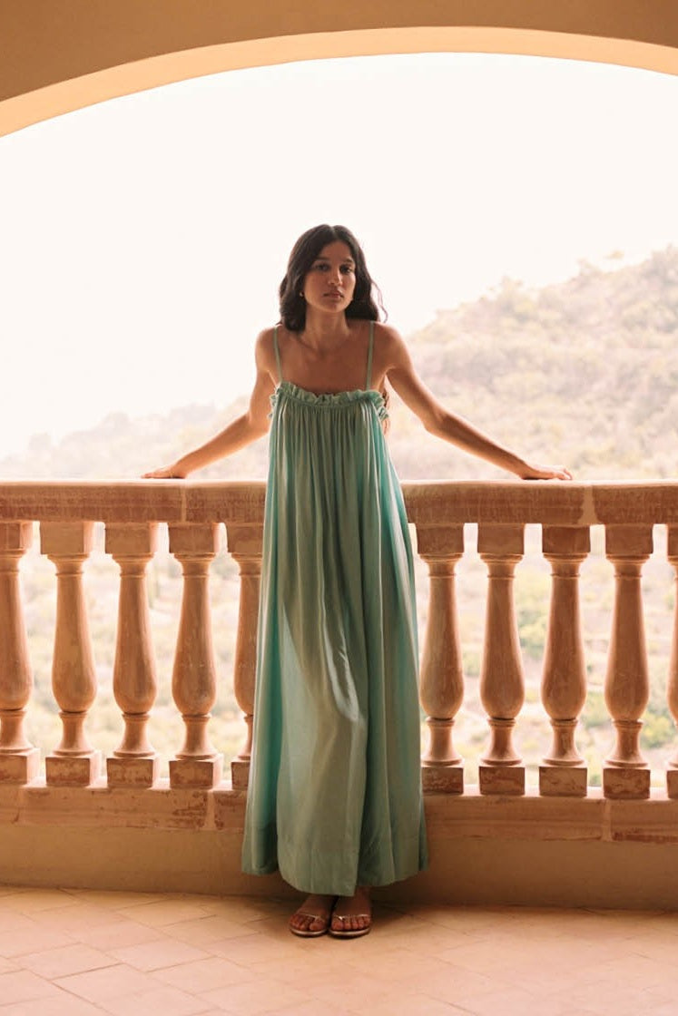 GATHERED MAXI DRESS | MINT | FINAL SALE L GATHERED MAXI DRESS | MINT | FINAL SALE L