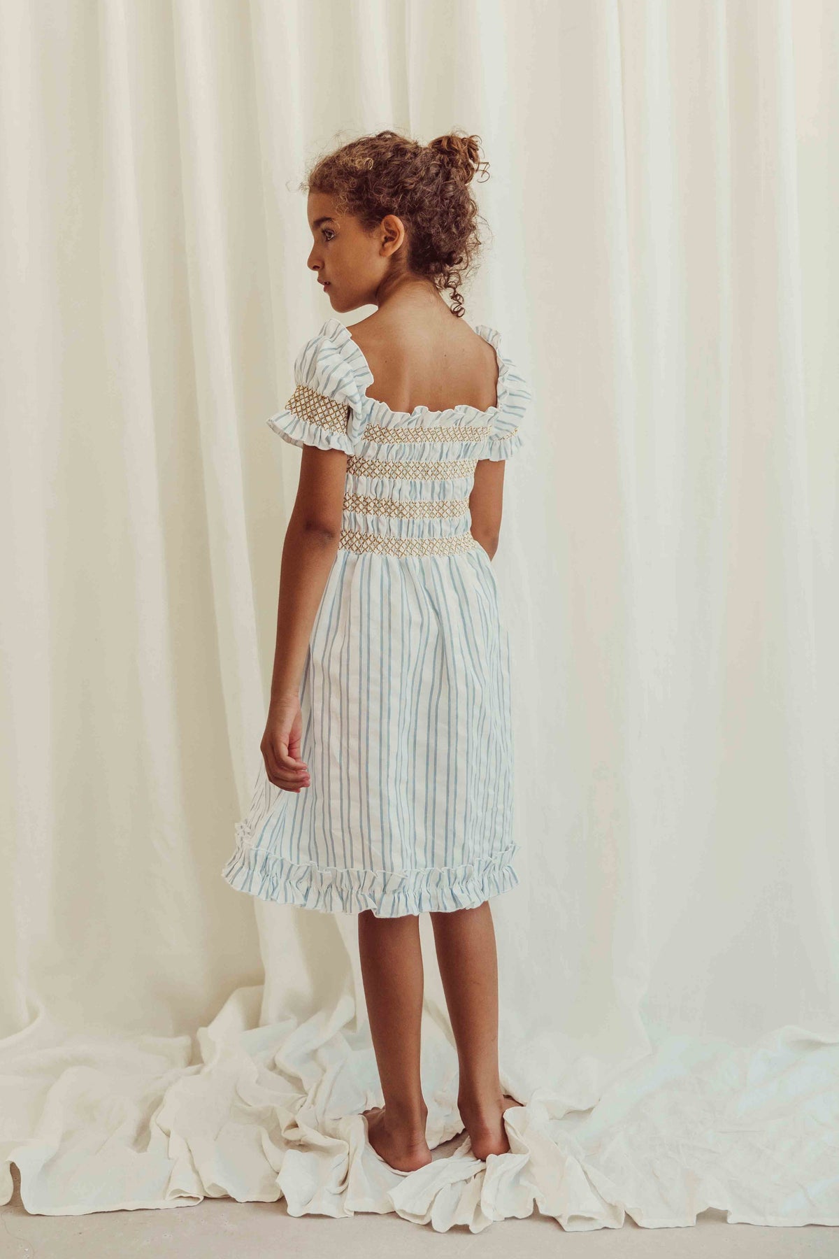 Smocked Striped Dress