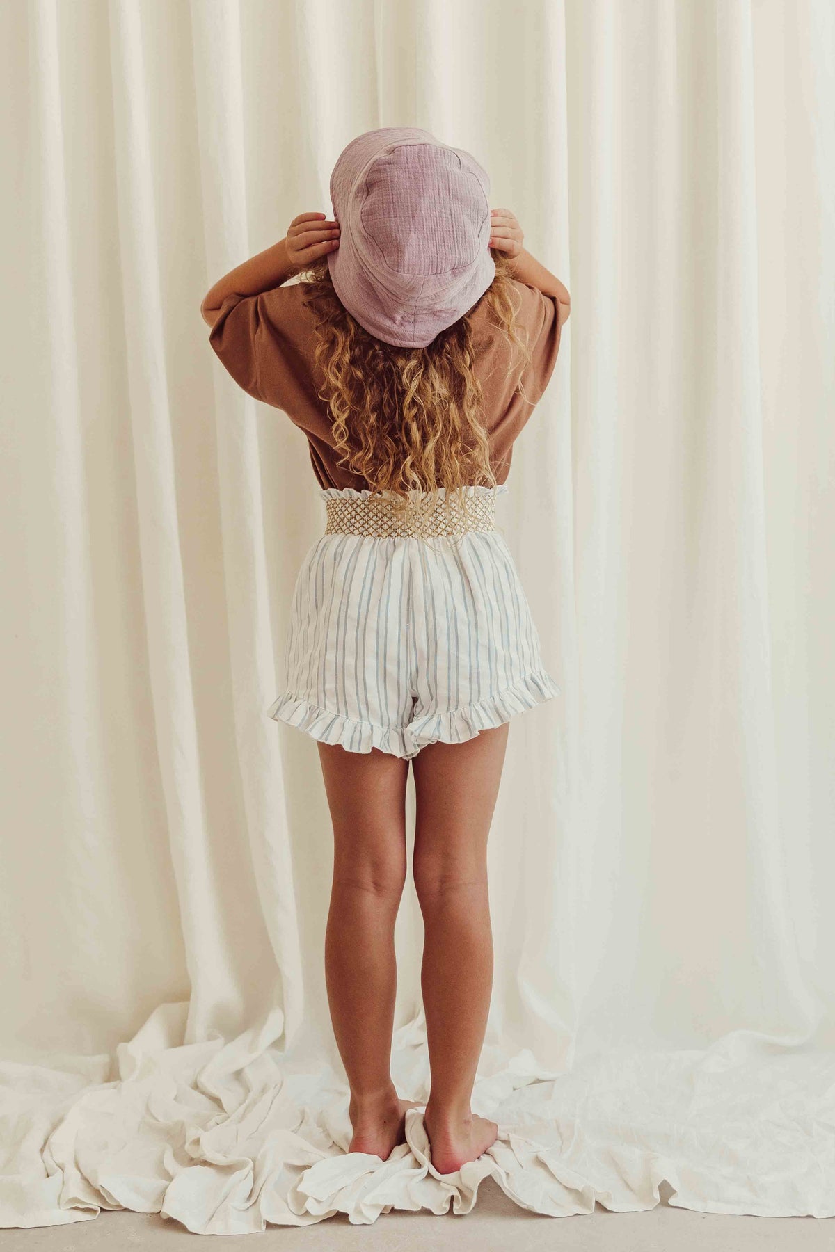 Smocked Striped Short