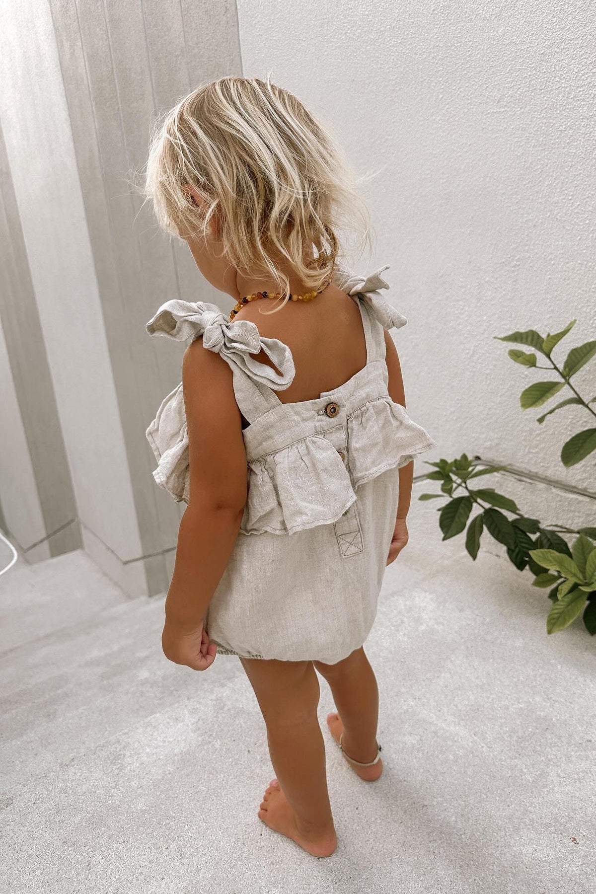 Girl&#39;s Nala Romper | Natural