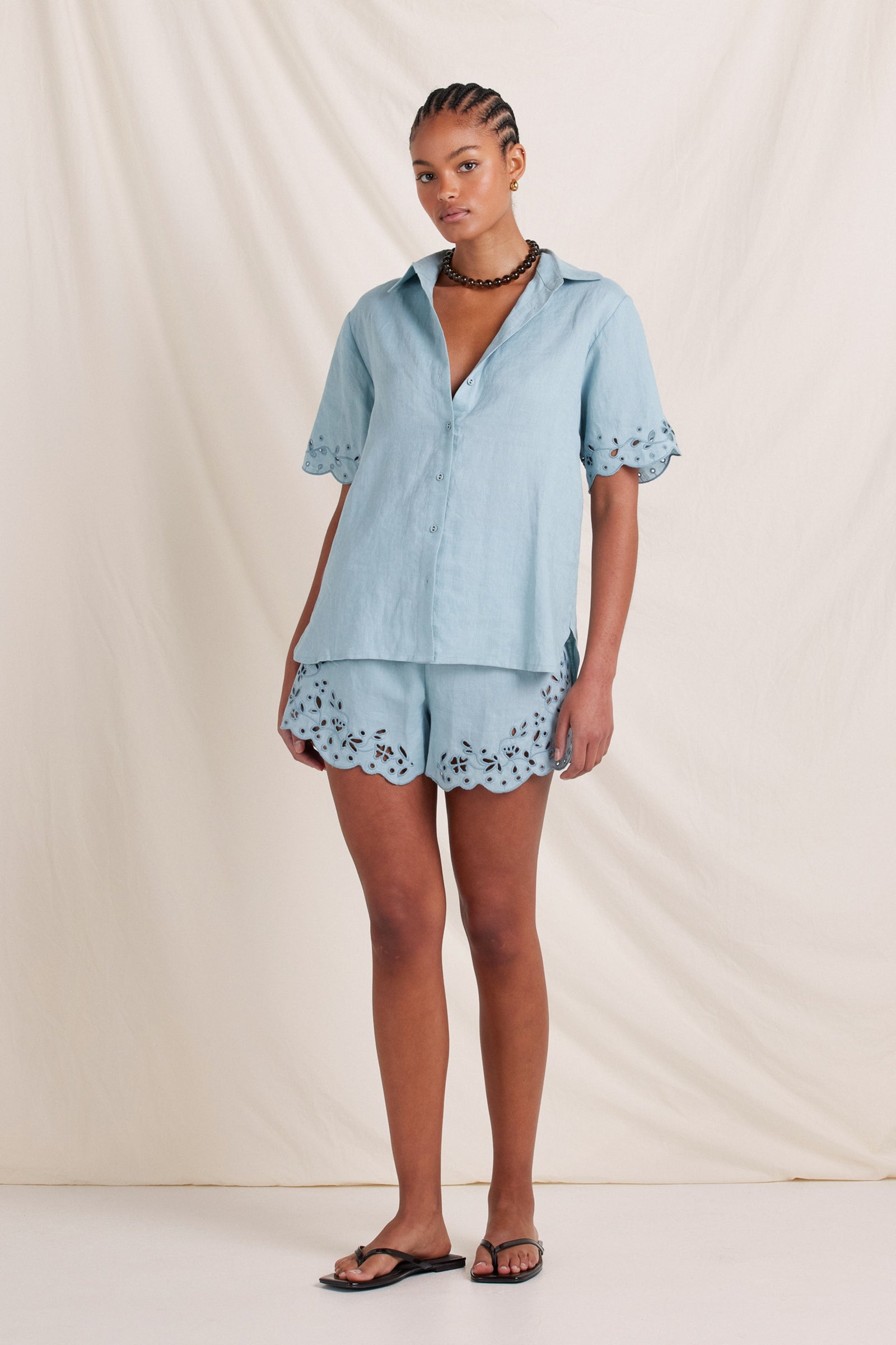 Memoir Shorts | Dusty Blue - FINAL SALE