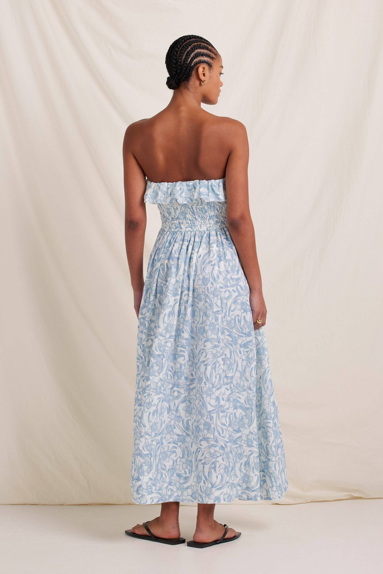 Shirred Midi Dress Daffodil - FINAL SALE