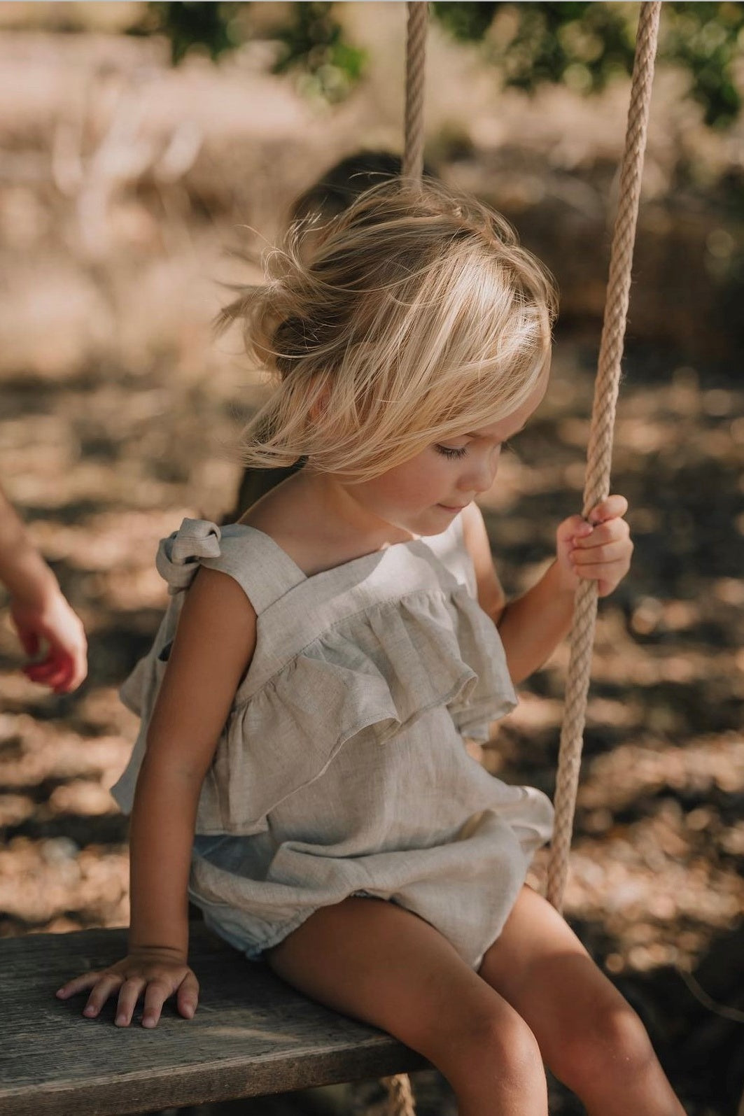 Girl's Nala Romper | Natural