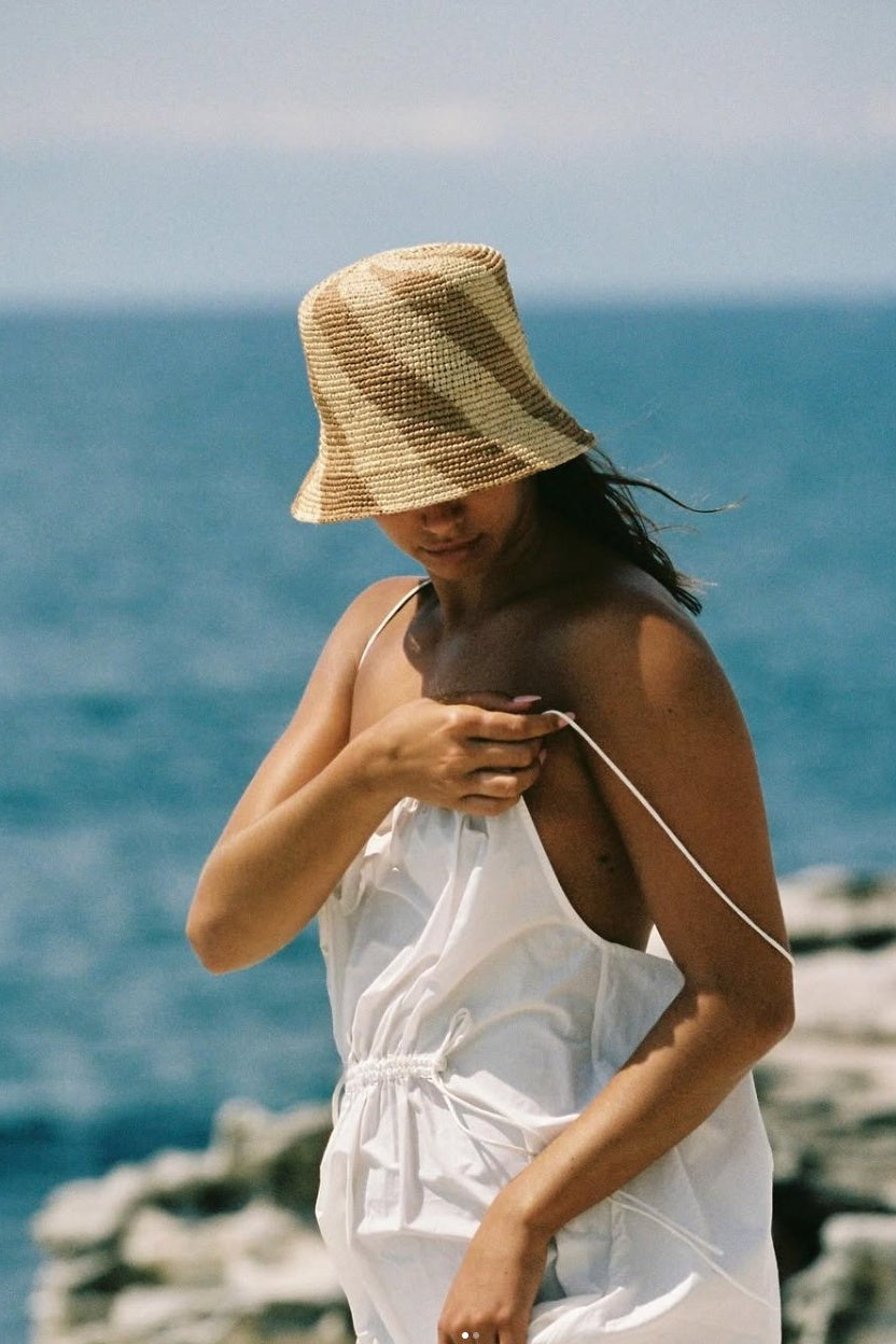 Cyla Bucket Hat | Bronze &amp; Natural