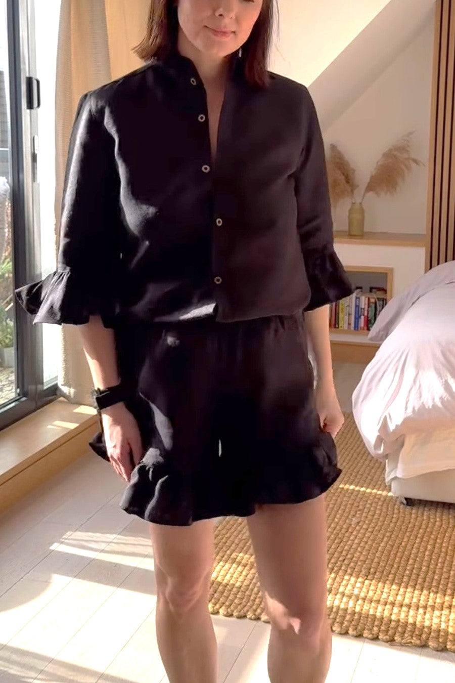 Mya Linen Short | Black - FINAL SALE