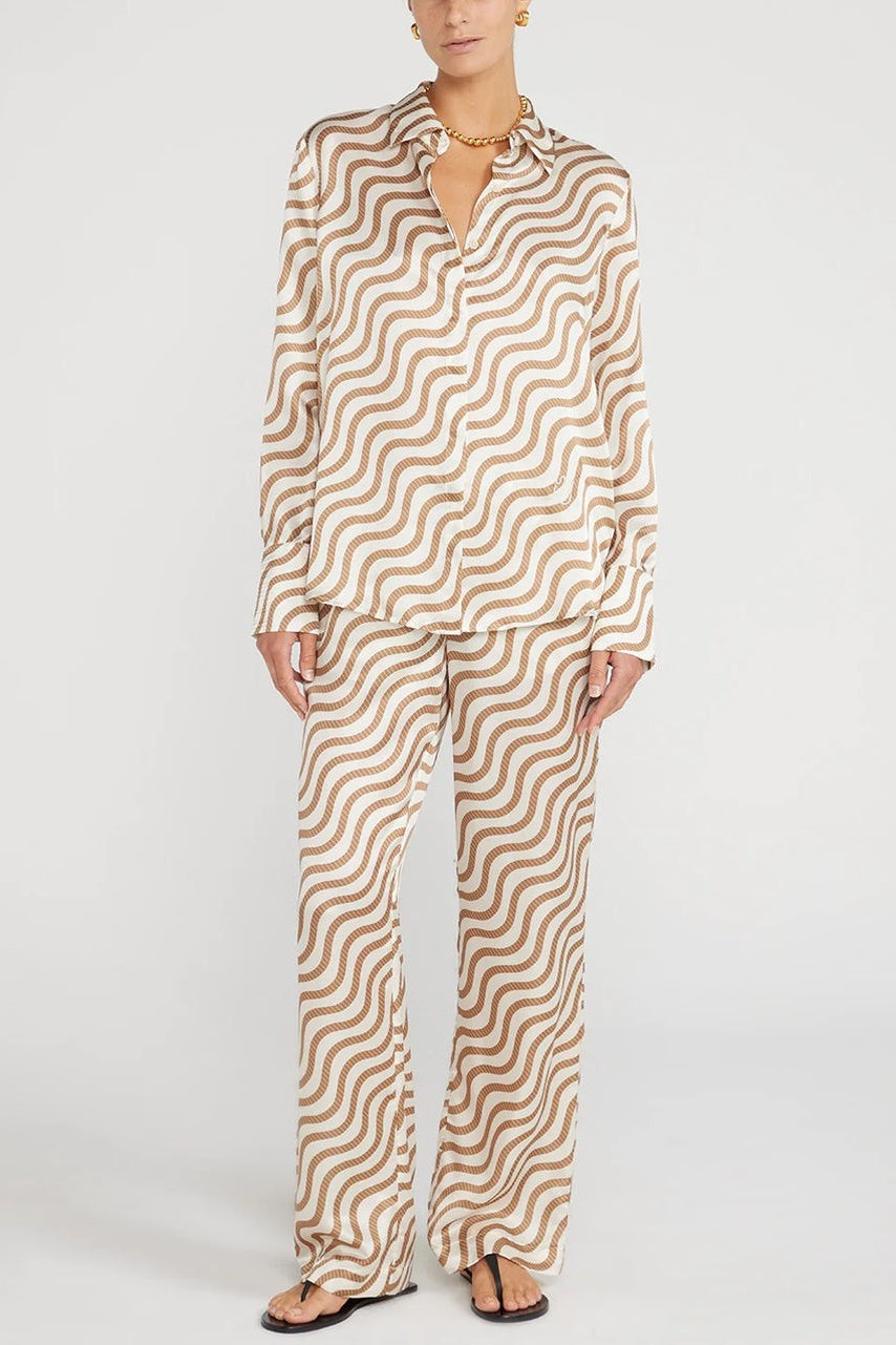 FIJI - Bespoke Sand Wave Striped Shirt