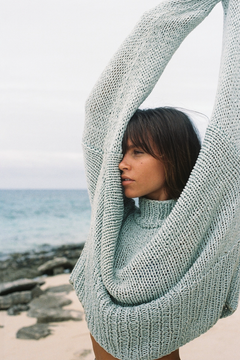 SEAGLASS LINEN COTTON BLEND HAND KNIT JUMPER - FINAL SALE - Tyde