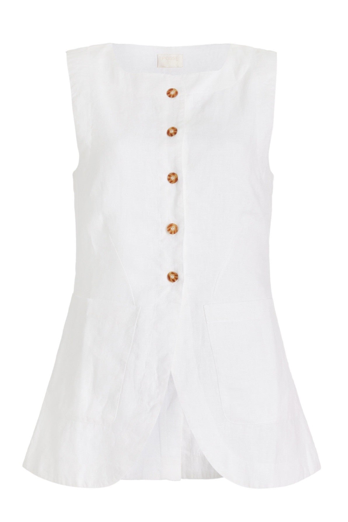 Emma Linen Waistcoat Vest