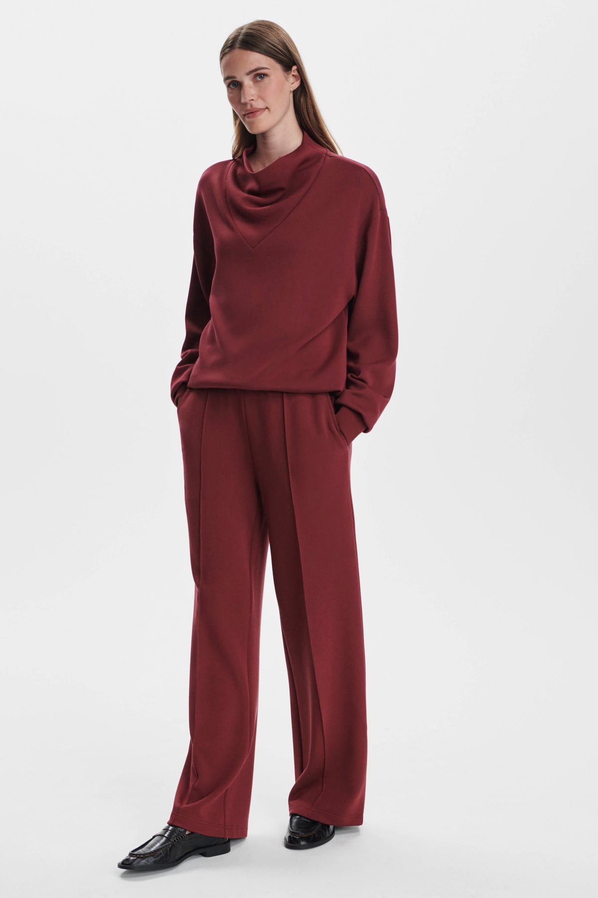 Betsy Sweat Top | New Maroon