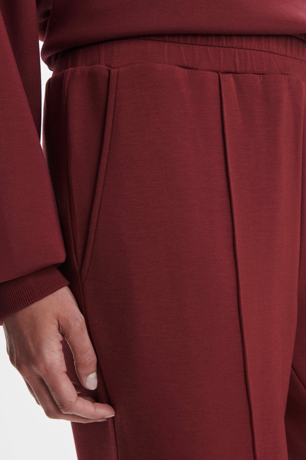 The Wide Leg Pant 30&quot; | New Maroon