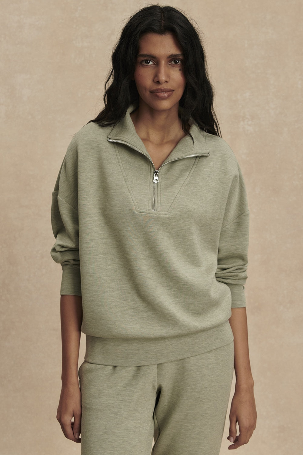 Hawley Half-Zip Sweat | Shadow Marl