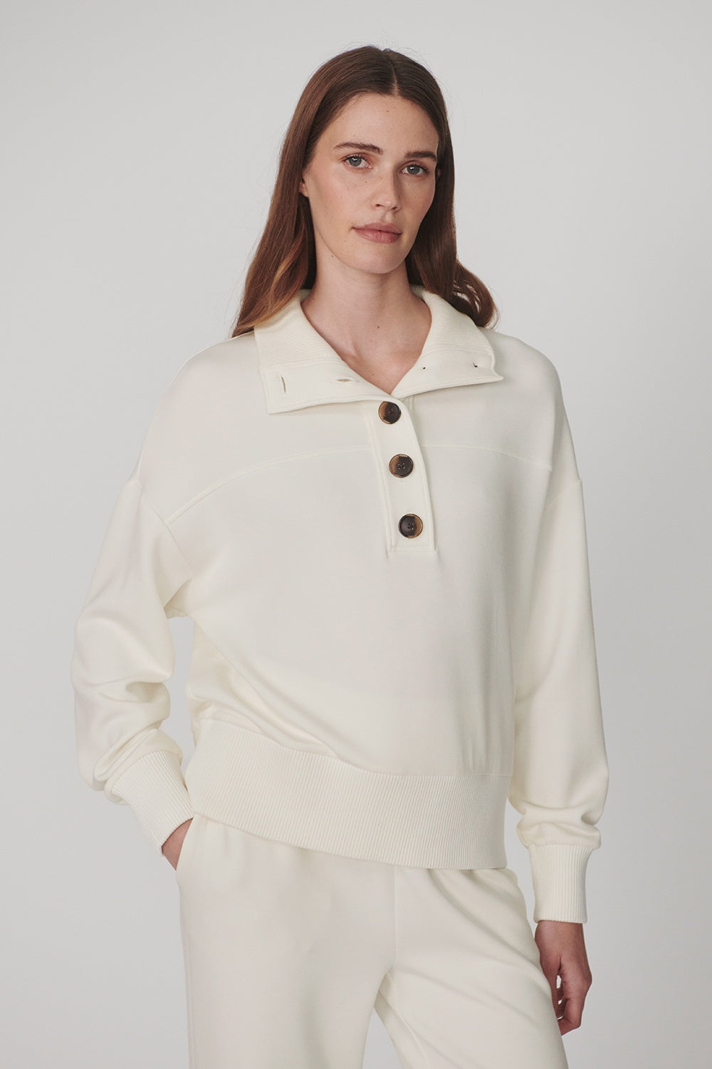 Bronya Button Placket Sweat