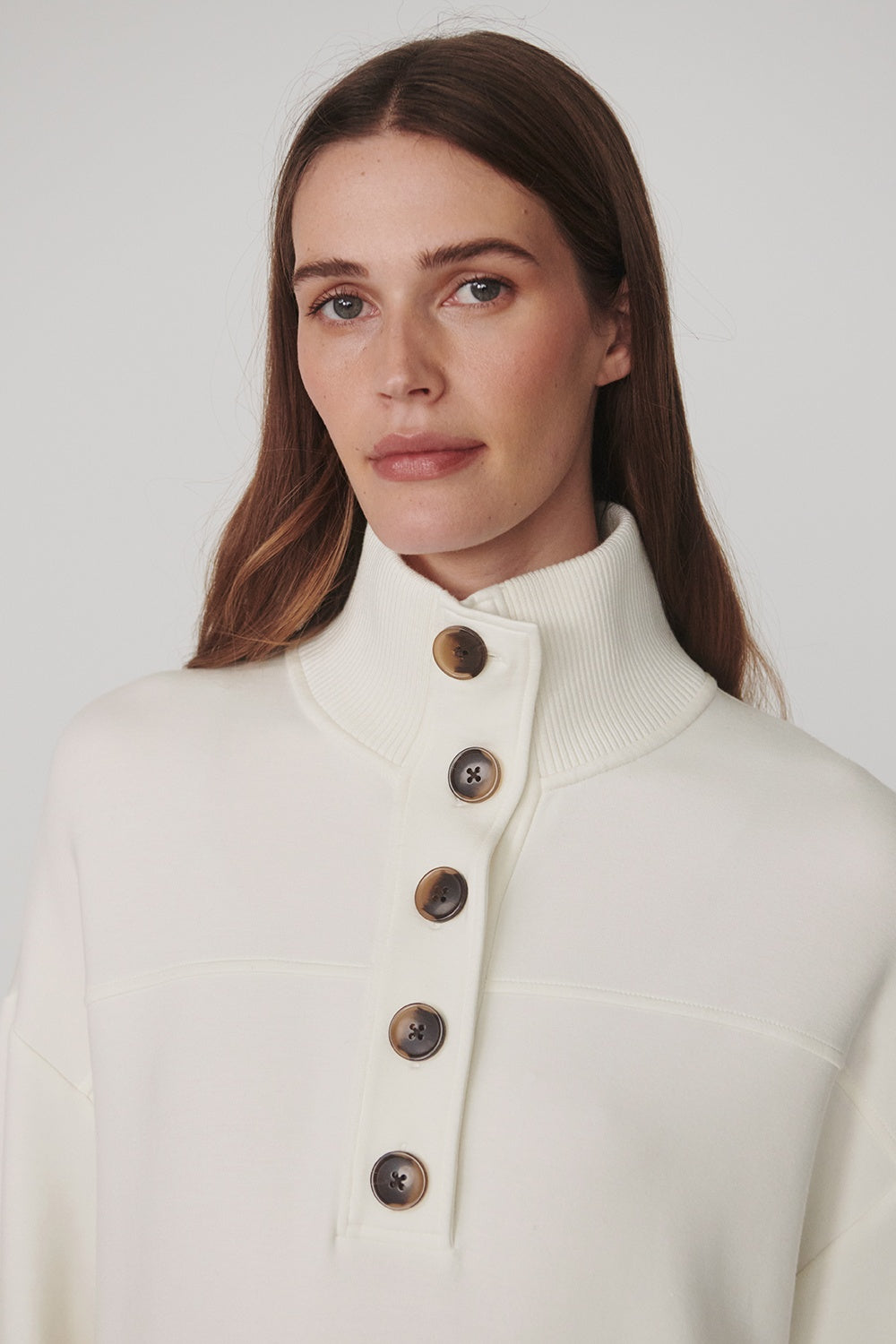 Bronya Button Placket Sweat