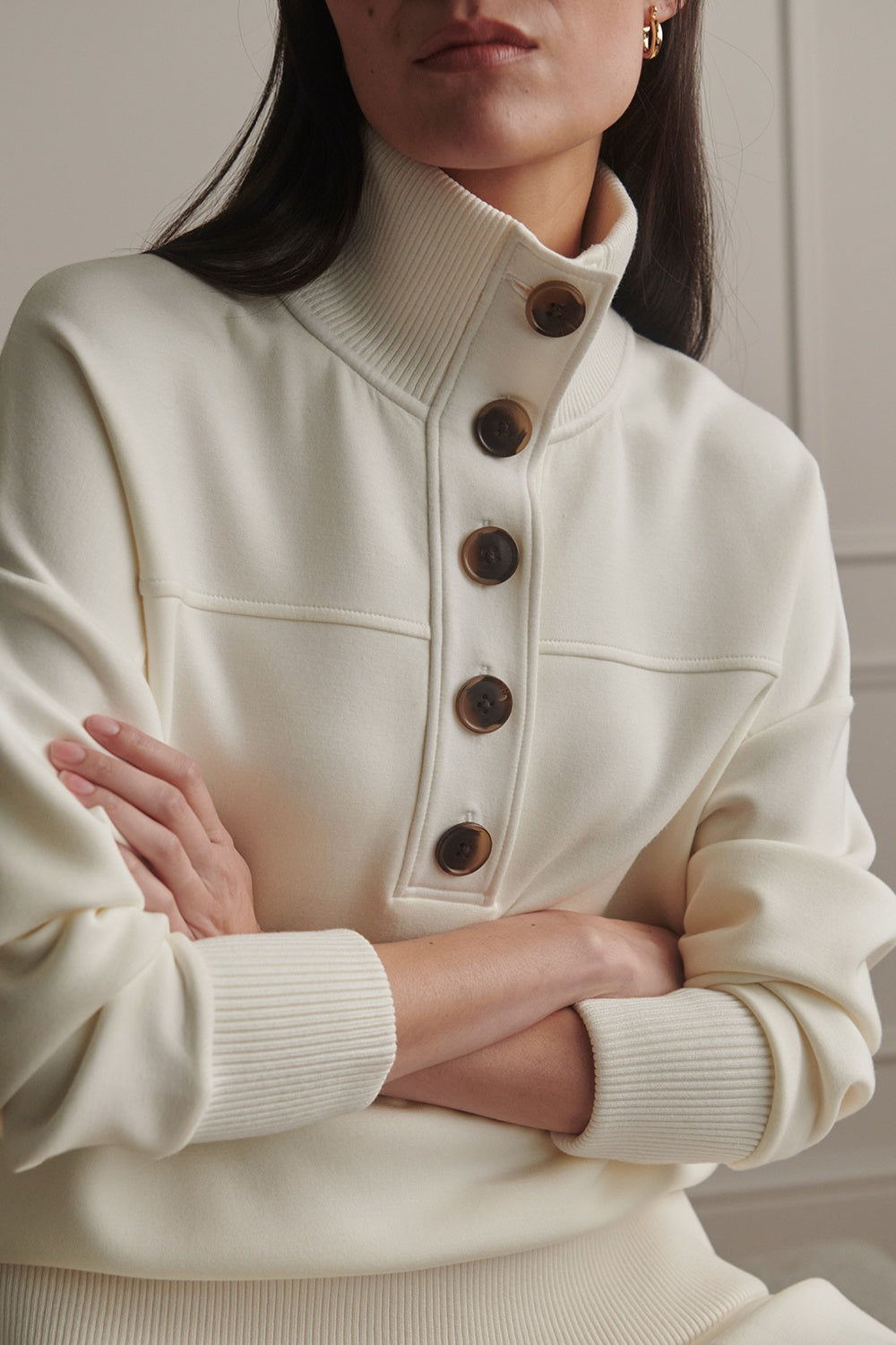Bronya Button Placket Sweat