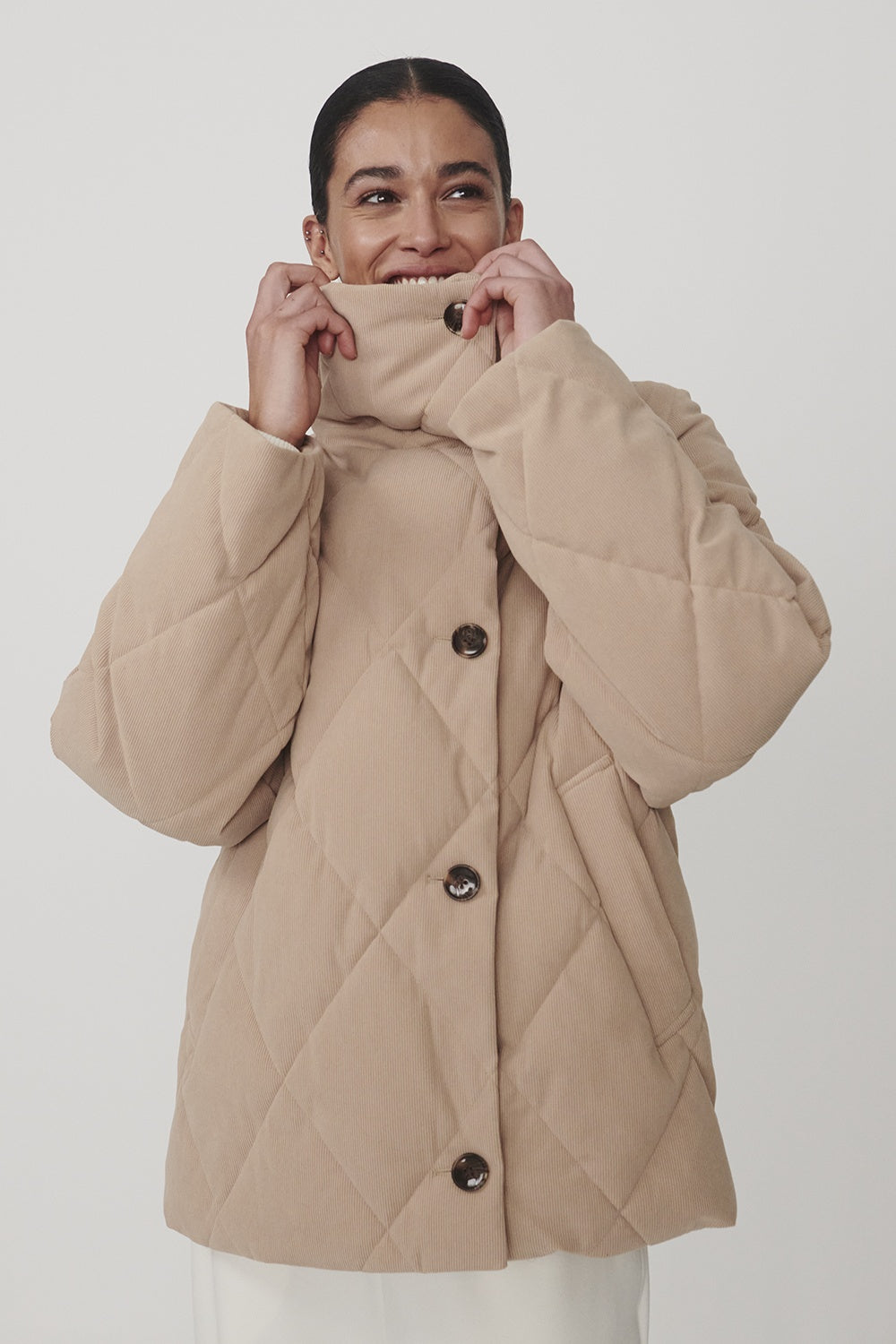 Evren Short Quilted Coat