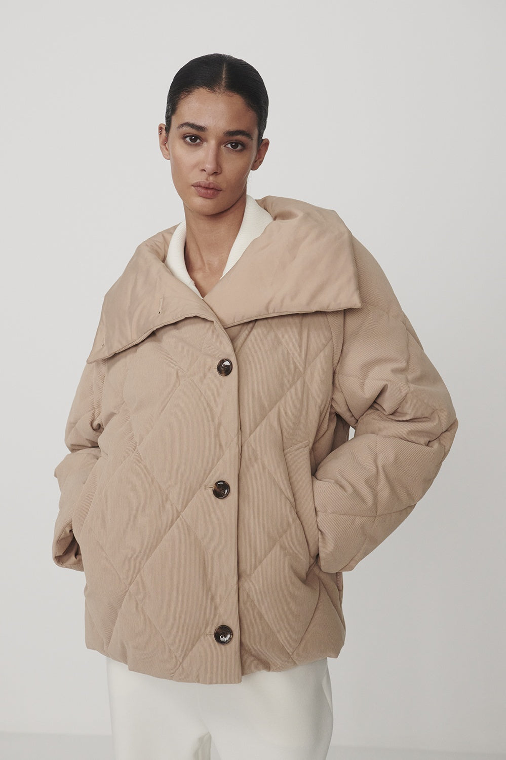 Evren Short Quilted Coat