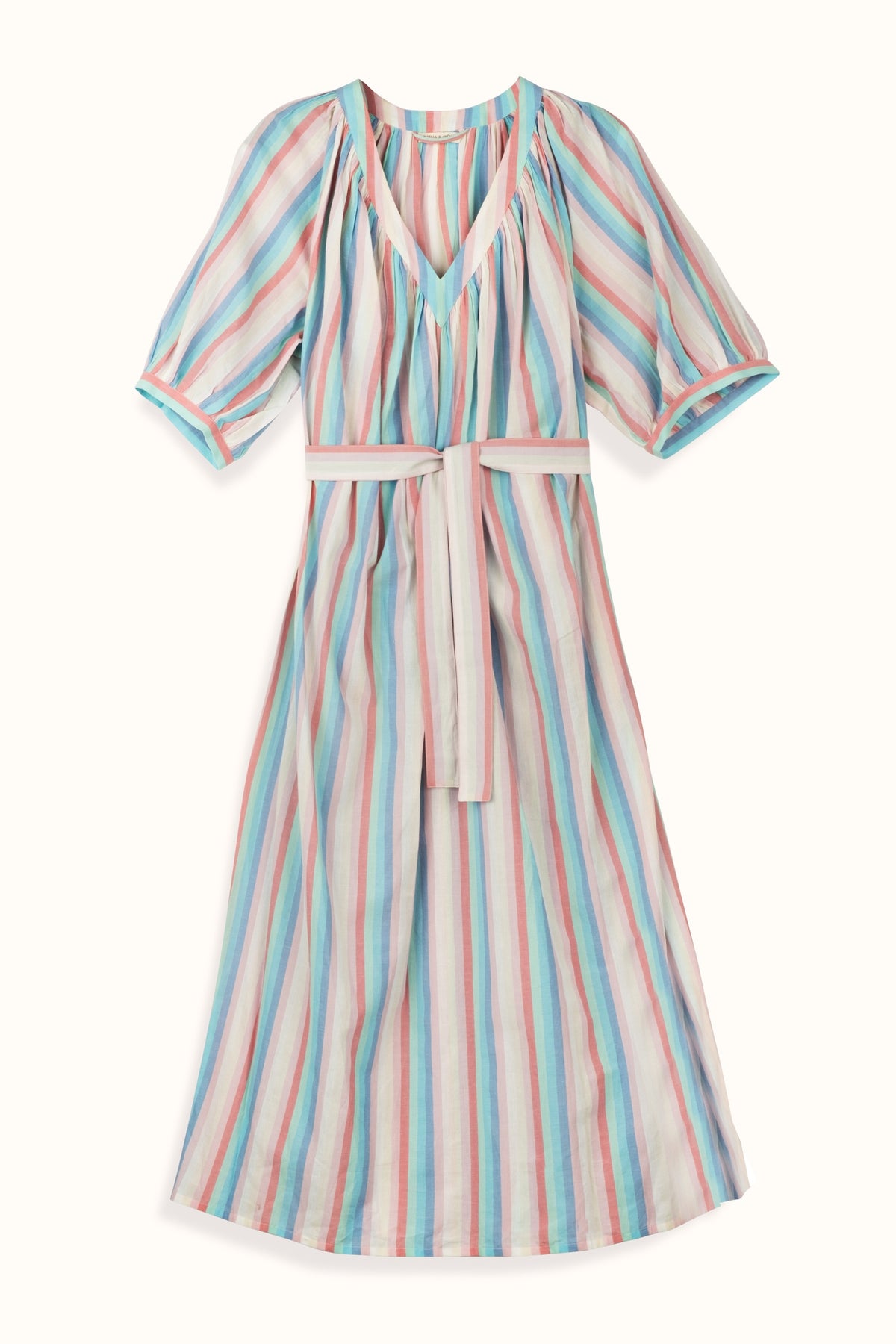 Cici Midi Dress Rainbow Stripe - FINAL SALE