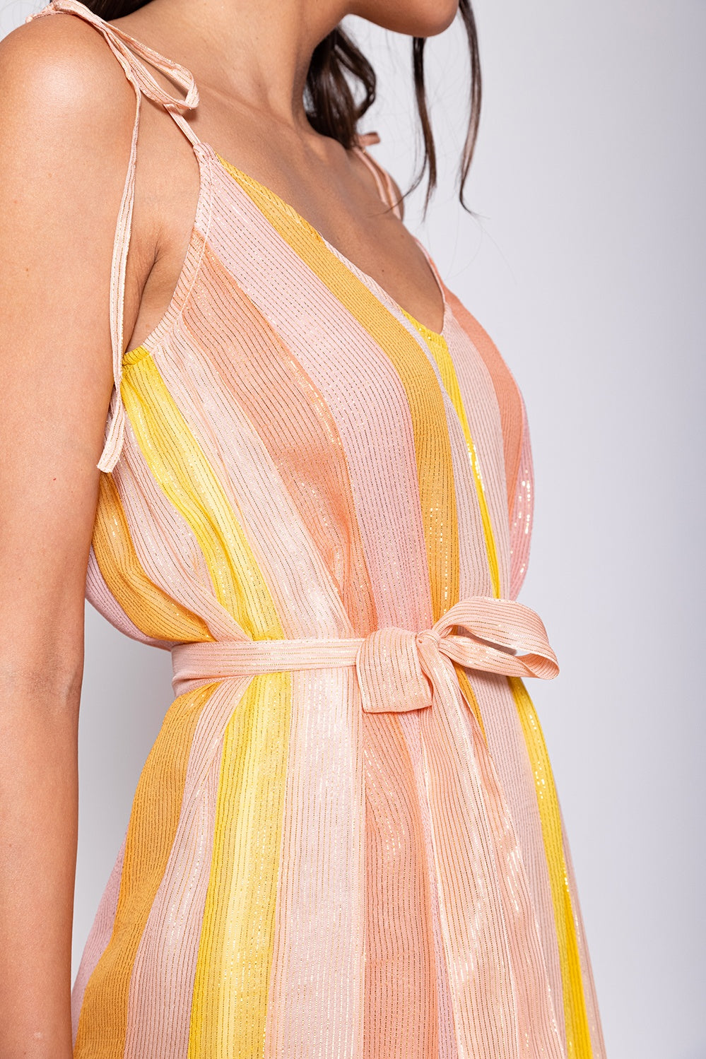 Cary Stripe Shimmer Dress - FINAL SALE