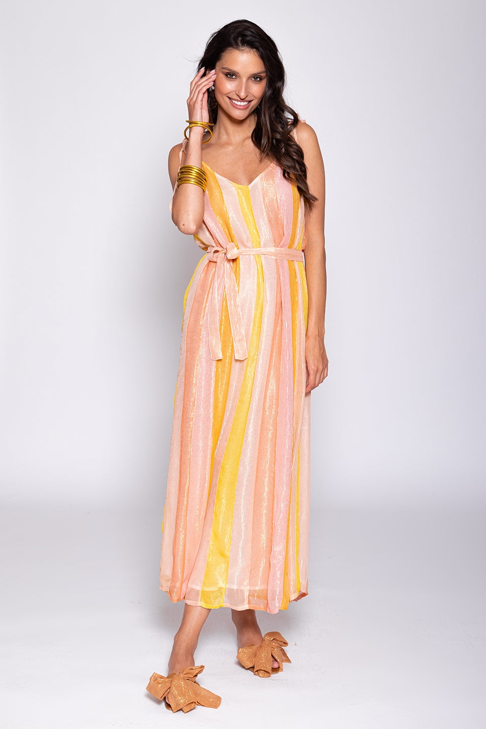 Cary Stripe Shimmer Dress - FINAL SALE