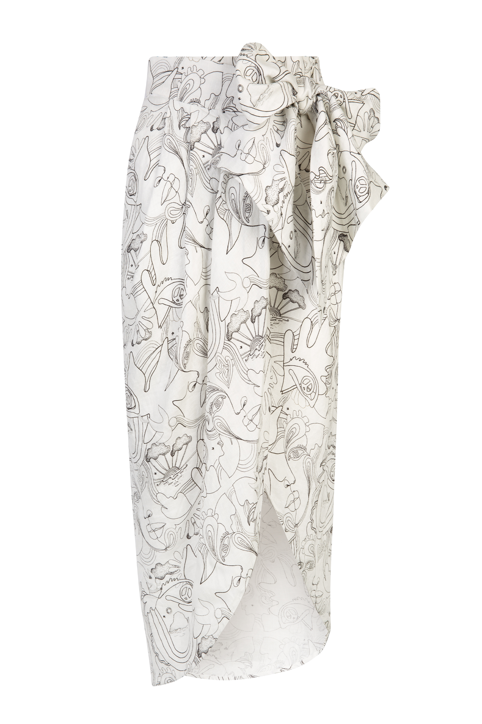 Escorella Linen Print Skirt - FINAL SALE