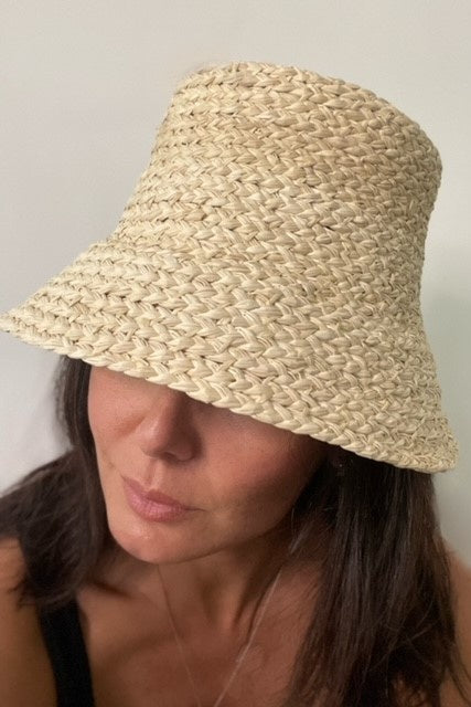 Straw Bucket Hat | Natural