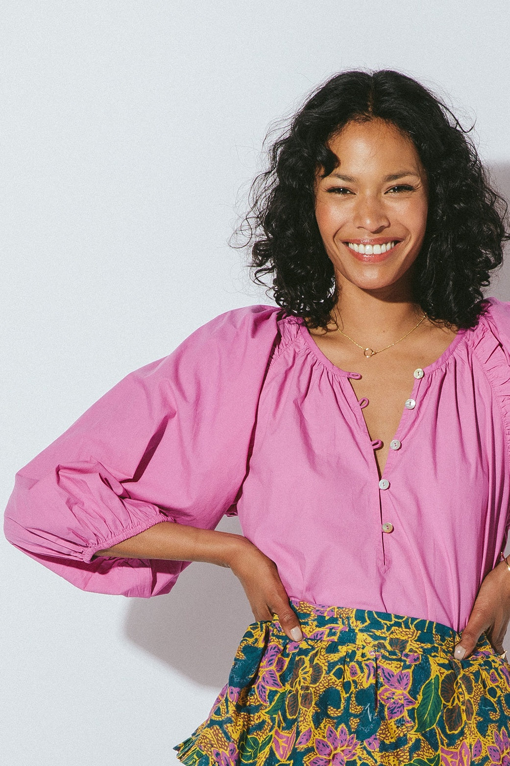 Jess Blouse | Azalea Pink - FINAL SALE