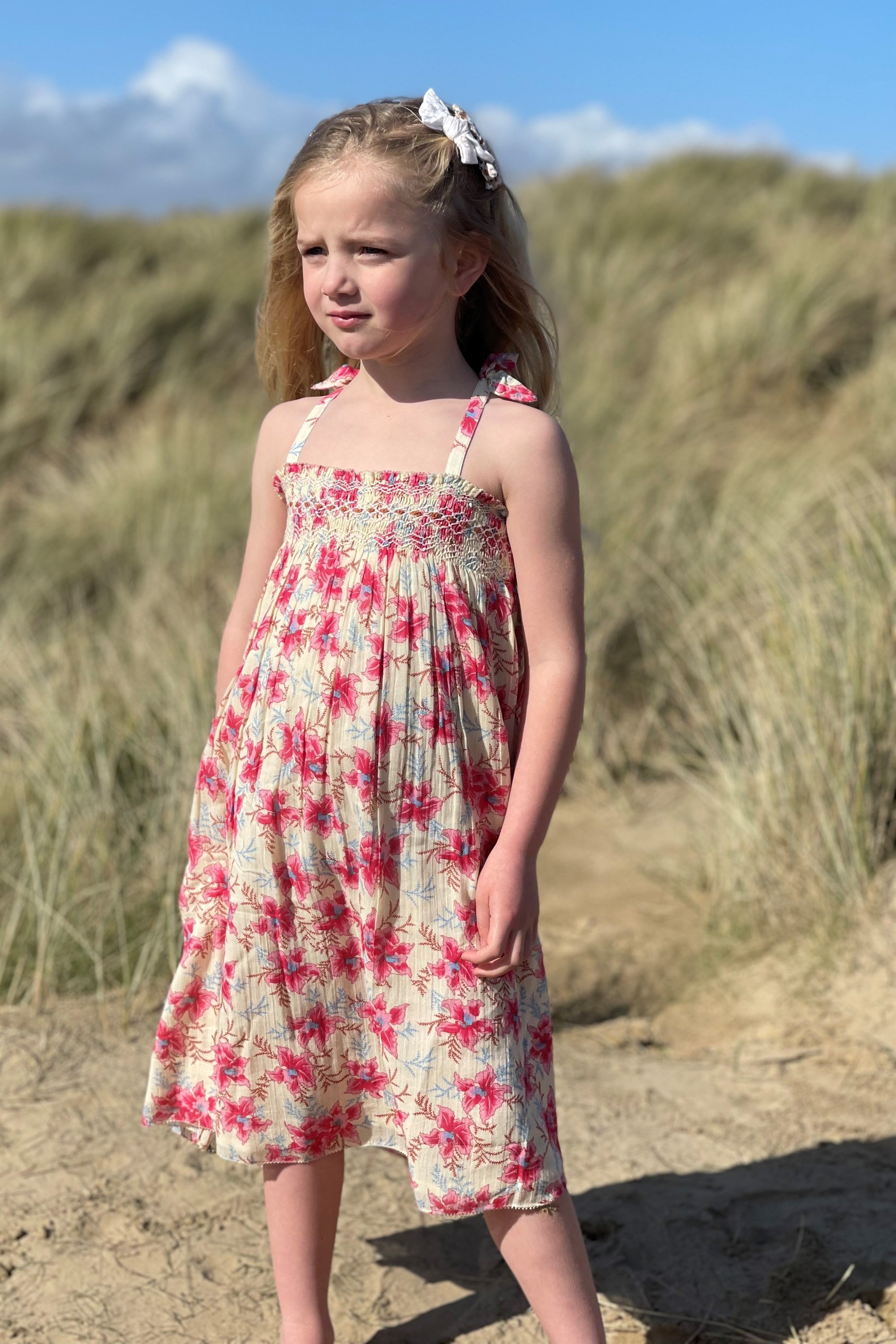 girls resort dresses Antinious Girls Solid Sleeveless Loose Resort Style Comfortable Dresses