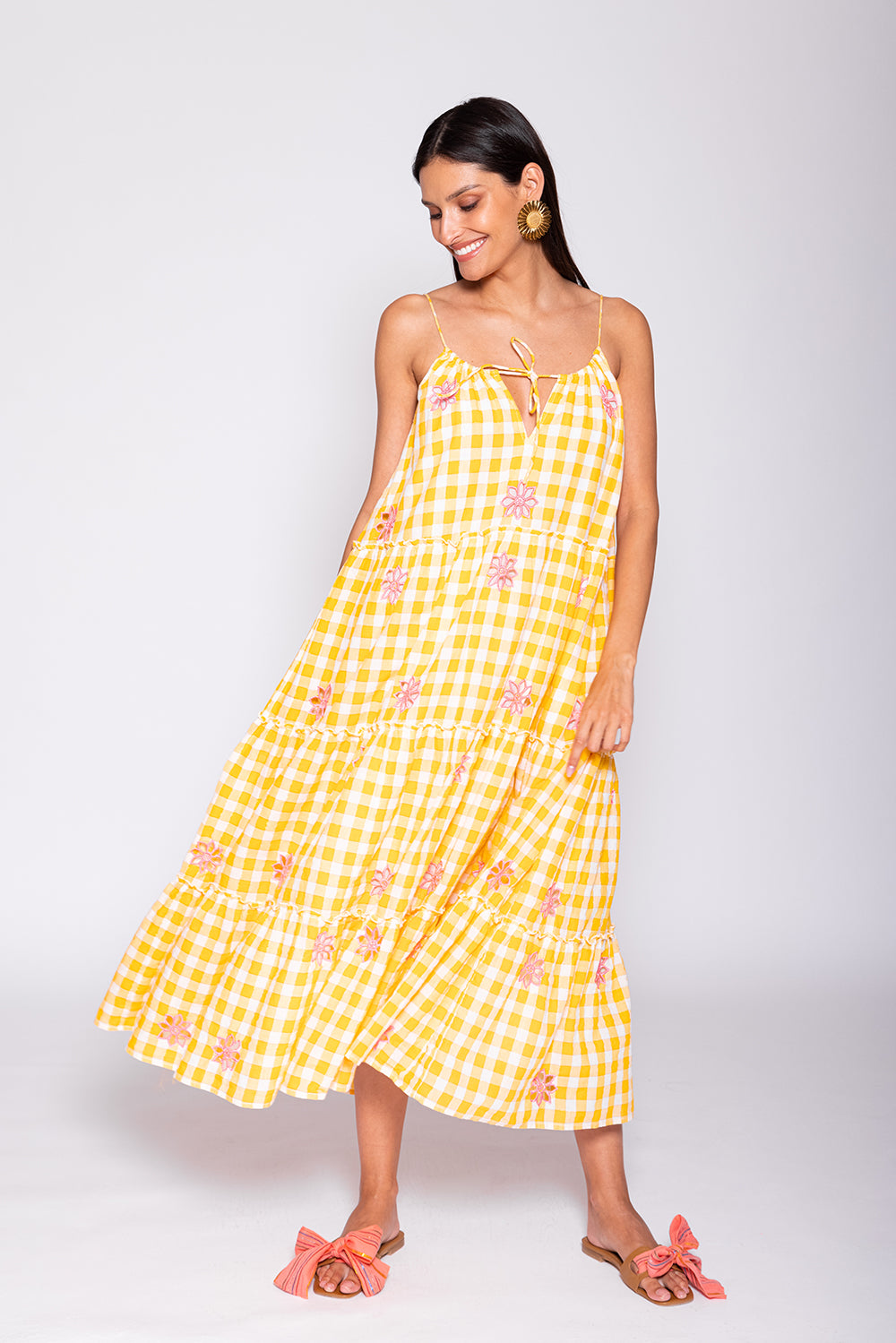 Tired Gingham Dress- FINAL SALE
