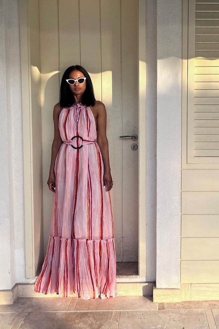 MELODY DRESS IN GEORGETTE - YANCY POPPY - FINAL SALE