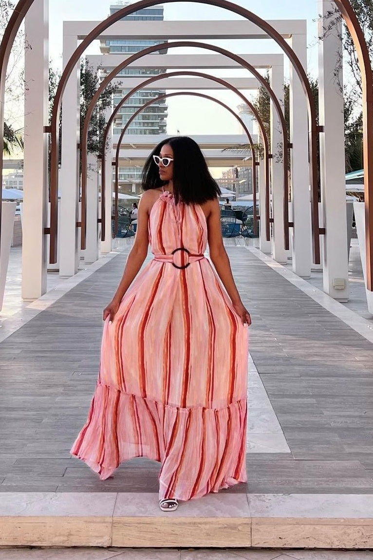 MELODY DRESS IN GEORGETTE - YANCY POPPY - FINAL SALE