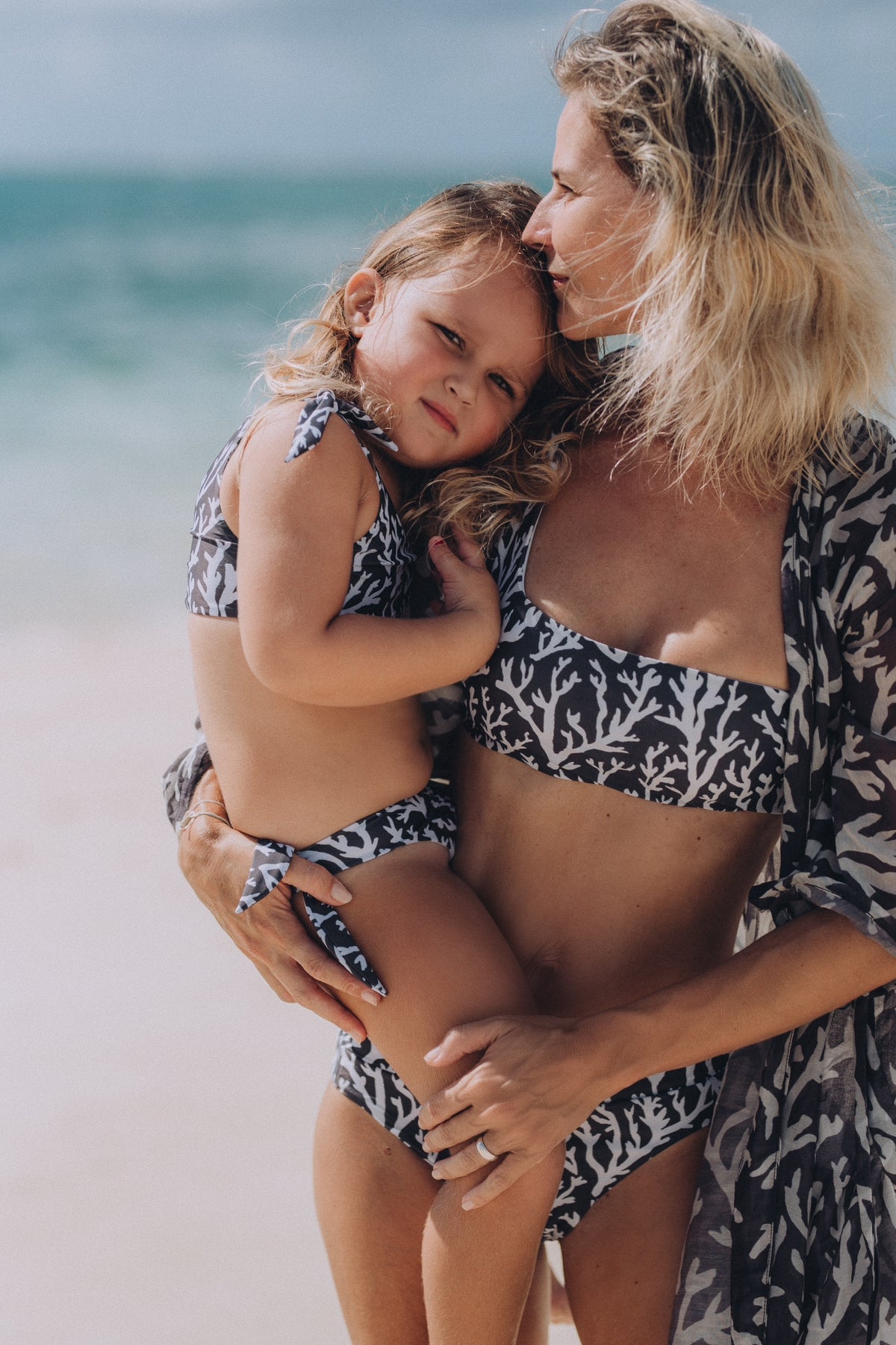 Kiera Girls Bikini Set - Grey Coral | FINAL SALE