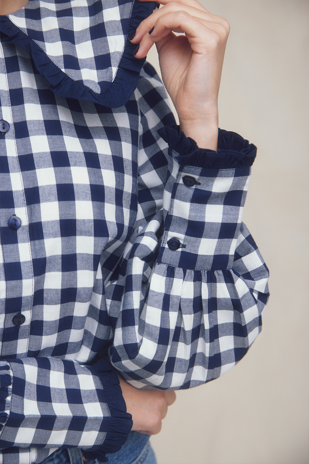Poppy Check Blouse- FINAL SALE