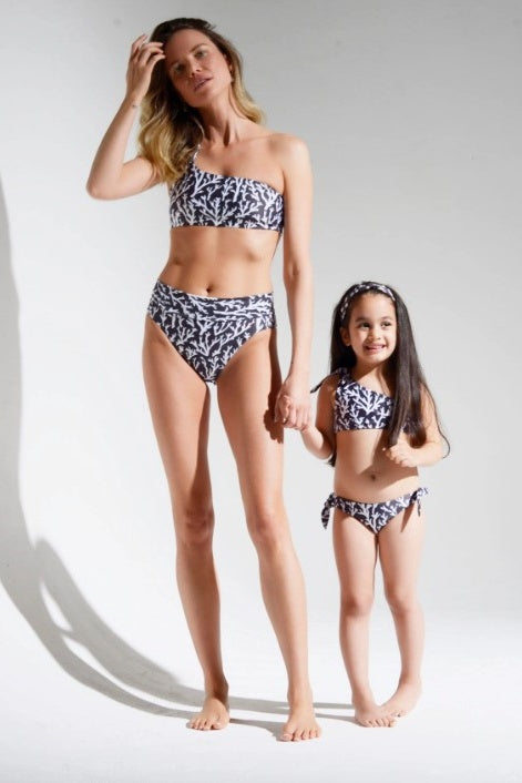 Kiera Girls Bikini Set - Grey Coral | FINAL SALE