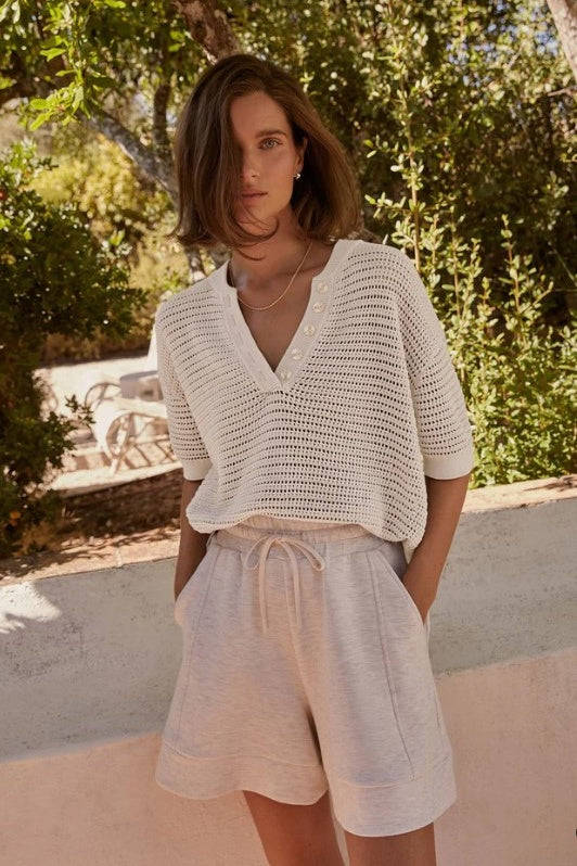 Callie Knit Top | Egret